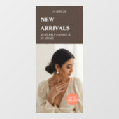 Moderne Werbeaktion Foto Brown Business Ads Fensteraufkleber (Blatt)