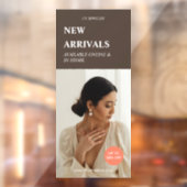 Moderne Werbeaktion Foto Brown Business Ads Fensteraufkleber (Blatt 2)