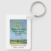 Moderne Werbeaktion für Buchsignierung Schlüsselanhänger (Rückseite)