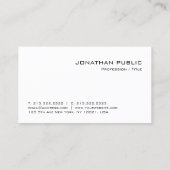 Moderne, werbefördernde, minimale Vorlage halbglat Visitenkarte (Rückseite)