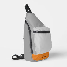 Moderne Werbemittel für graue Orange-Akzente Crossbody Bag