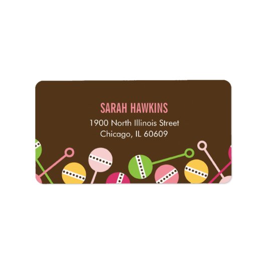 Moderne Werbeschilder adressen Adressaufkleber (Vorne)