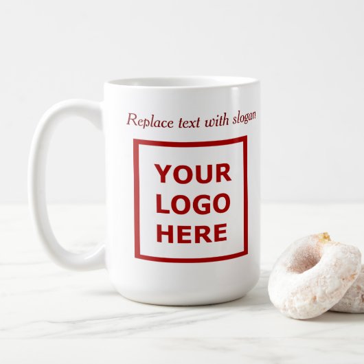 Moderne Werbeunternehmen-Logo-Slogan-Website Kaffeetasse (Mit Donut)