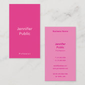 Moderne Werbevorlage in rosa Visitenkarte (Vorne/Hinten)