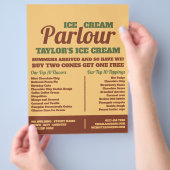 Moderne Werbung für Eiscreme Flyer (Hand)