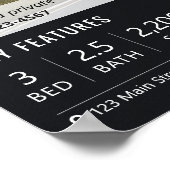 Moderne Werbung für Immobilien in Anwesen Poster (Ecke)