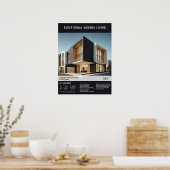 Moderne Werbung für Immobilien in Anwesen Poster (Küche)