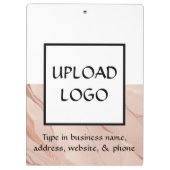 Moderne Werbung für Minimalistische Logos Klemmbrett (Rückseite)