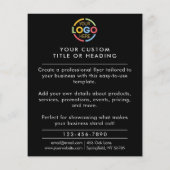 Moderne Werbung für Minimalistische Schwarz-Untern Flyer (Hinten)