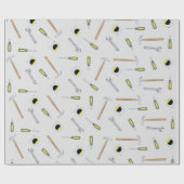 Moderne Werkzeuge Muster Whimsical Fun Geschenkpapier (Flach)