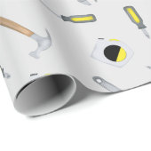 Moderne Werkzeuge Muster Whimsical Fun Geschenkpapier (Rolleneckpunkt)
