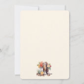 Moderne Western Boho Couple Wüstenhochzeit Einladung (Rückseite)