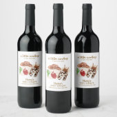 Moderne Western Desert Cactus Cowboy Baby Shower Weinetikett (Flaschen)