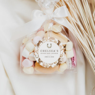 Moderne Western Rodeo Wasserfarbe Kinderdusche Runder Aufkleber