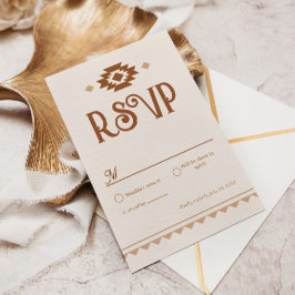 Moderne westliche Hochzeits-Antwortkarte RSVP Karte