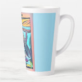 Moderne Whale Art Trivet Latte Tasse (Rechts)