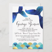 Moderne Whale-Inspiriert Weihnachtseinladung Einladung (Vorderseite)