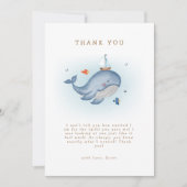 Moderne Whale Nautica Babydusche Dankeskarte (Vorderseite)