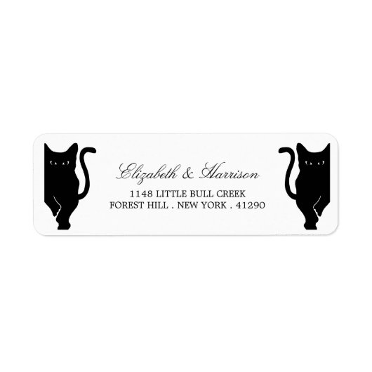 Moderne whimsical Black Cat Wedding (Vorne)