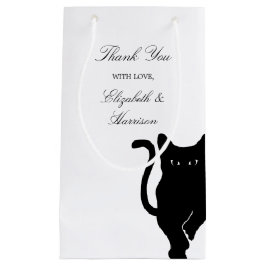 Moderne whimsical Black Cat Wedding Vielen Dank fü Kleine Geschenktüte
