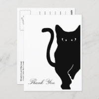 Moderne whimsical Black Cat Wedding Vielen Dank