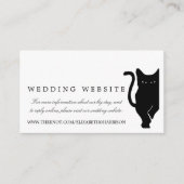 Moderne whimsical Black Cat Wedding Website Beilag Begleitkarte (Vorderseite)