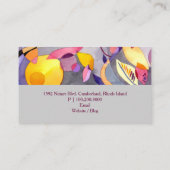 Moderne Whimsical Blätter einzigartig Visitenkarte (Rückseite)