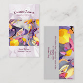 Moderne Whimsical Blätter einzigartig Visitenkarte (Vorne/Hinten)