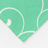 Moderne Whimsical Curls Aqua Fleecedecke (Ecke)