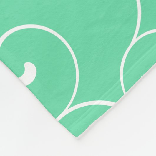 Moderne Whimsical Curls Aqua Fleecedecke (Ecke)