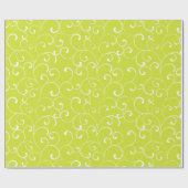 Moderne whimsical Curls sind grün Geschenkpapier (Flach)