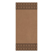 Moderne "Whimsical Kraft Wedding Menu Cards" Werbekarte (Hinten)