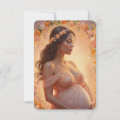 Moderne Whimsical Orange Citrus Foto Babydusche Dankeskarte (Rückseite)