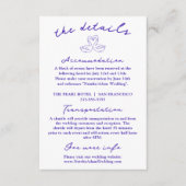 Moderne Whimsical Retro Vintage 70er Hochzeitsdeta Begleitkarte (Vorderseite)