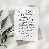 Moderne Whimsical Scribble Doodle Wedding Einladung