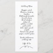 Moderne Whimsical Scribble Doodle Wedding Menükarte (Vorderseite)