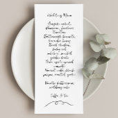 Moderne Whimsical Scribble Doodle Wedding Menükarte