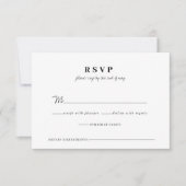 Moderne whimsical Wedding RSVP Karte (Vorderseite)