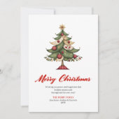 Moderne Whimsical-Weihnachtsbaum-Grußlayout Feiertagskarte (Vorderseite)