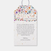 Moderne Whimsical Wildblume Goldene Hochzeit Willk Geschenkanhänger (Rückseite)