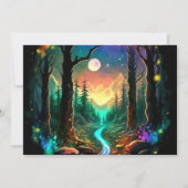 Moderne Whimsical Woodland Baby Dusche Einladung (Rückseite)