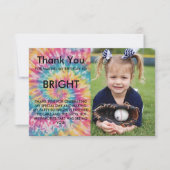 moderne whimsistische Rainbow-Gefärbte Krawatte Ge Dankeskarte (Vorderseite)