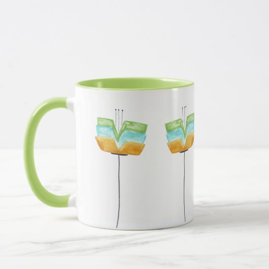 Moderne Whimsy-Blume Tasse (Links)