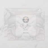 Moderne Whimsy-Delphine Hochzeit QR-Code Umschließ Begleitkarte (Vorne/Hinten)