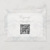 Moderne Whimsy-Delphine Hochzeit QR-Code Umschließ Begleitkarte (Rückseite)