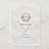 Moderne Whimsy-Delphine Hochzeit retten die Datums Save The Date (Vorne/Hinten)
