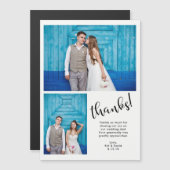 Moderne Whimsy | die zwei Foto-Hochzeit danken Magnetkarte (Vorne/Hinten)