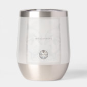 Moderne Whimsy-Dolphin-Fotos Monogram Tumbler (Rückseite)