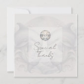 Moderne Whimsy-Dolphin-Hochzeit Dankeskarte (Vorderseite)