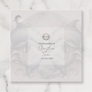 Moderne Whimsy-Dolphin-Hochzeit Geschenkanhänger